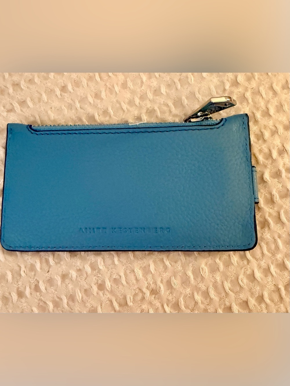 Aimee Kestenberg Turquoise Leather Zip Wallet